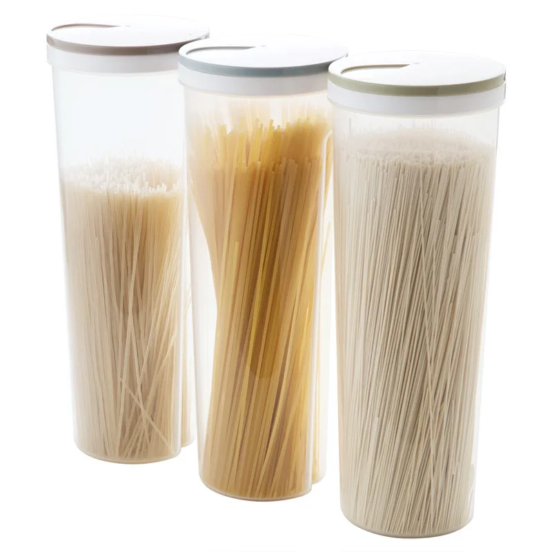 Multifunction Pasta Noodle Grain Cereal Bean Rice Food Storage Container Kitchen Sealed Box Food Canister for Kitchen Seasoning