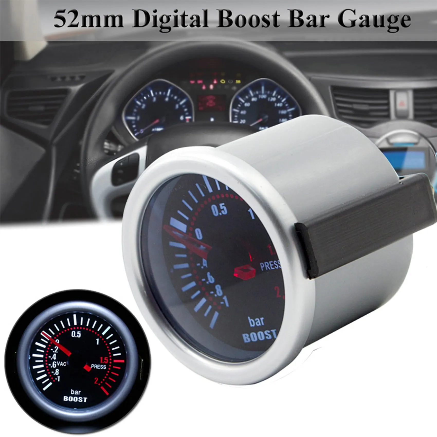 2 Inch Water Temperature RPM Oil Pressure Oil Temperature Turbo Gauge Turbo Gauge with Adjustable Auto Turbo Controller