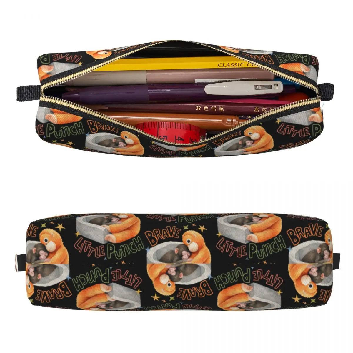 Baby Monkey Punch Holding Plush Toy Pencil Cases Lovely Pen Box Bag Girls Boys Big Capacity School Supplies Cosmetic Pencilcases
