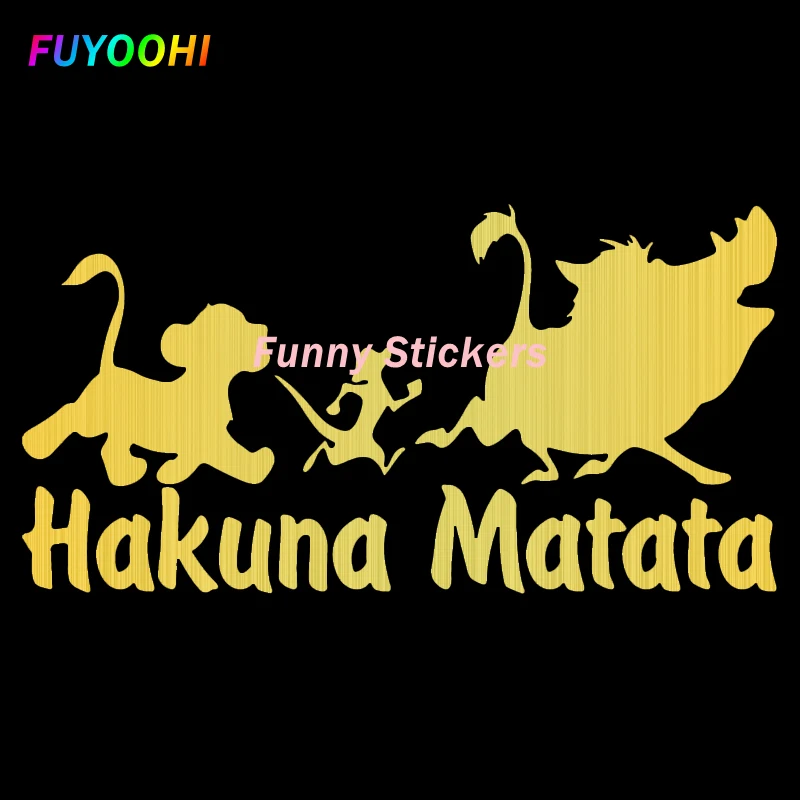 S51594 Various Sizes/Colors Car Stickers Vinyl Decal Hakuna Matata Animal Motorcycle Decorative Accessories