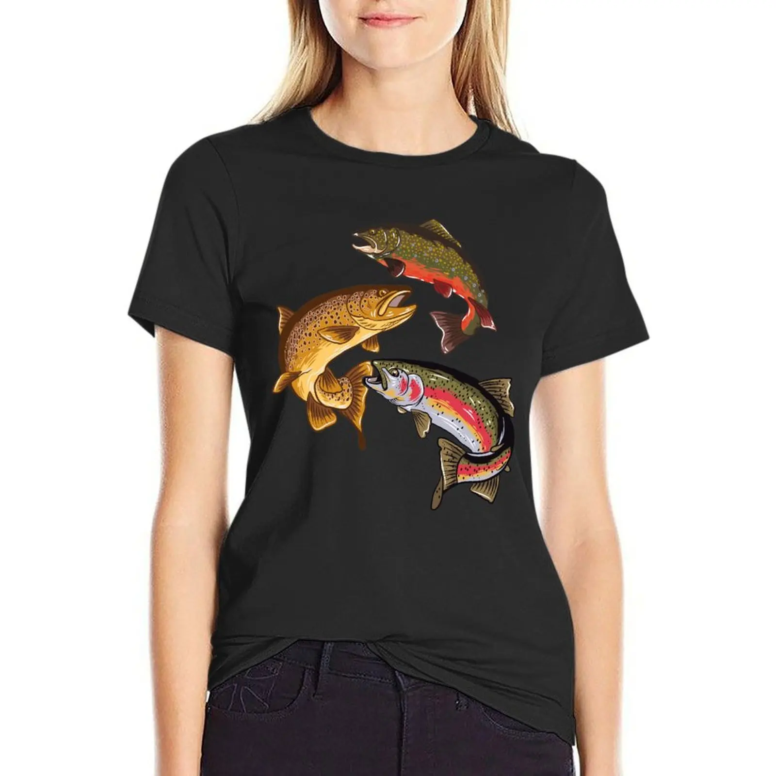 

Fly Fishing Trout Tribute T-Shirt graphics shirts graphic tees anime clothes T-shirts for Women