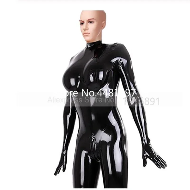 Male Latex Catsuit Tight Bodysuit with 3D Chest Attached Gloves Socks Custom Made