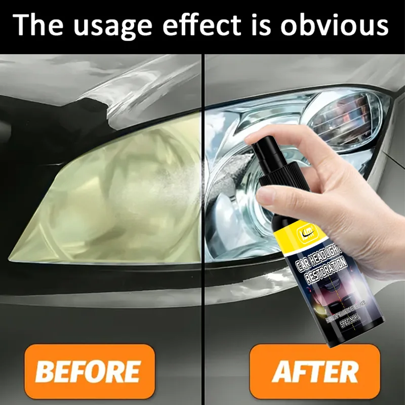 KJM Autokoplampherstelkit Vergeling Verwijderingsvloeistof Verbeter de helderheid van de straal en helderheid Eenvoudige toepassing voor alle voertuigen