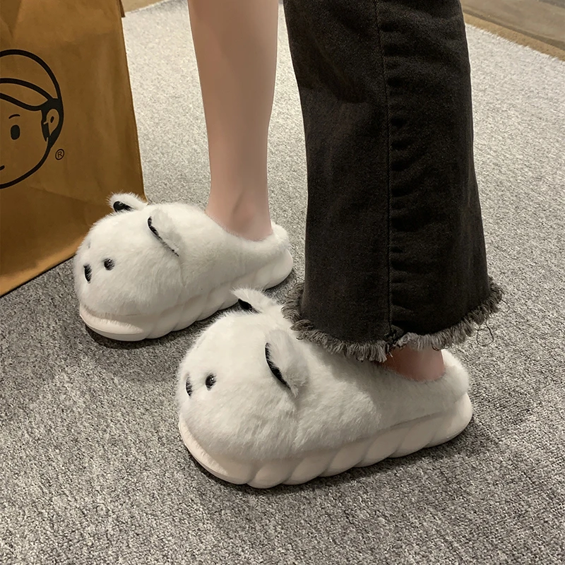 2023 New Animal Lady Home Slipper Women Warm Non Slip Cotton Slippers Men and Women Indoor Household Slipper