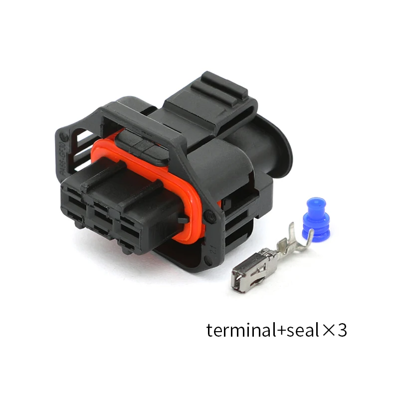 1928403966 3-hole Bosch type automotive connector rail pressure sensor plug female end