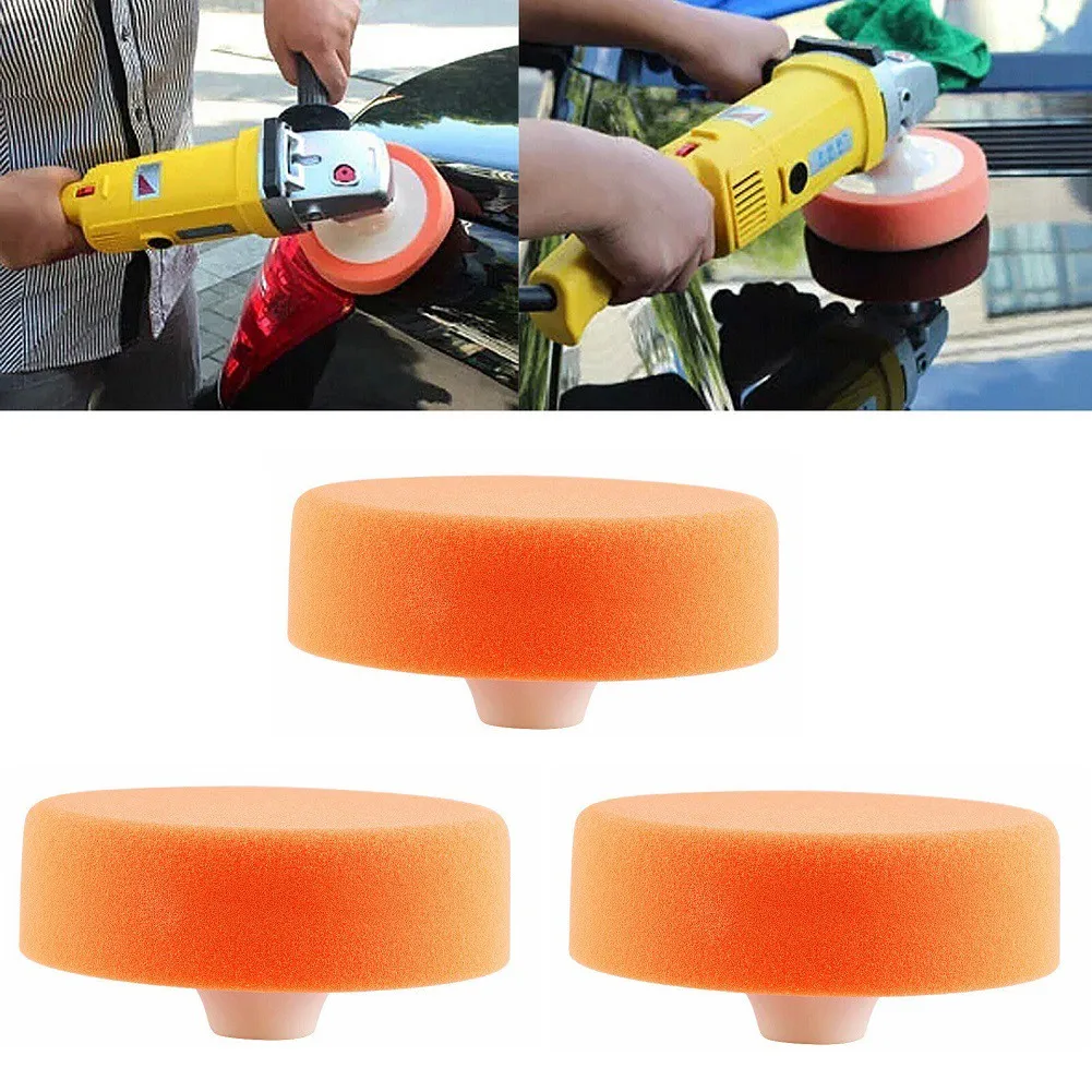 Car Polishing Heads 3pcs 6 Inch Foam Buffing Pads with For M14 Thread for Optimal Compound Distribution and Performance