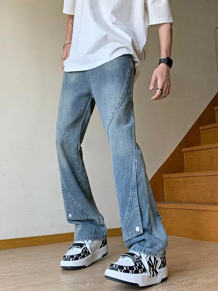 

Мужские джинсы American Sle прямого кроя, весна-осень, модные, брендовые, стильные, облегающие, удлиненные брюки