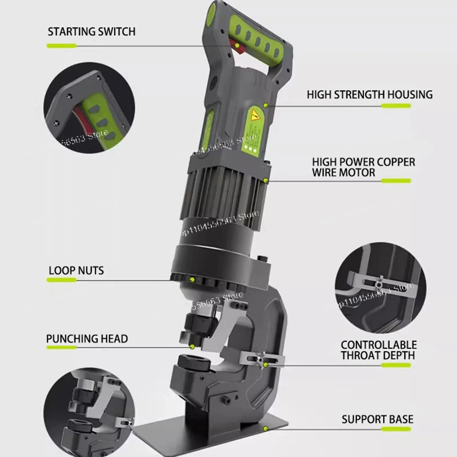 For Heavy-Duty Metal Fabrication: Electric Hydraulic Punching Machine - Pure Copper Motor, for Angle Iron & Steel, Professional