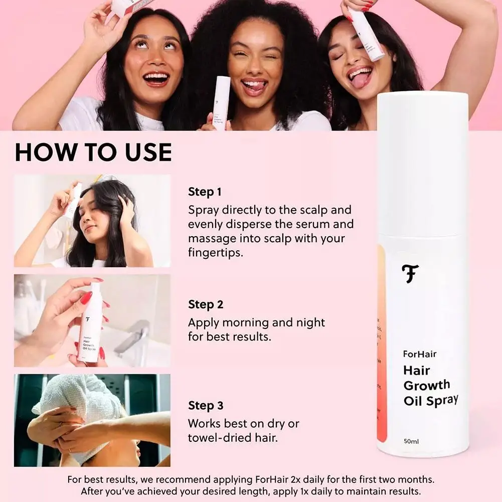 Spray de óleo avançado para crescimento capilar, promove o crescimento do cabelo, ativar folículos capilares, fórmula suave, evita a perda de cabelo, manter a saúde do couro cabeludo