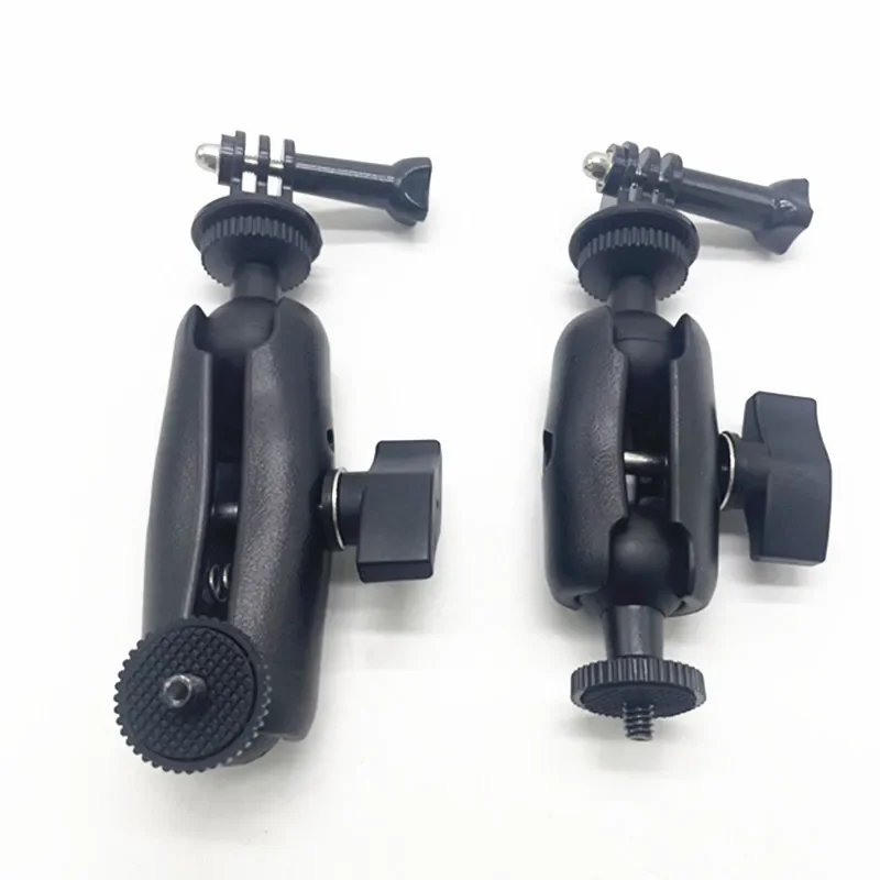 Double Socket Arm for 1 Inch Ball Head Holder Mount Clamp for Bicycle Motorcycle Camera Extension For GoPro Insta360