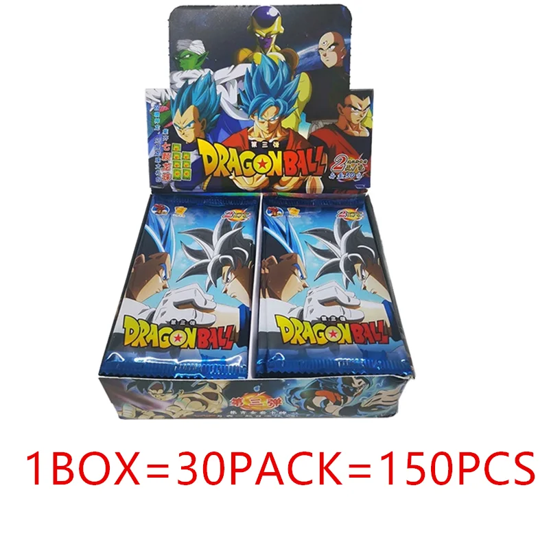 Original Dragon Ball Card Son Goku Saiyan Anime Figures Hero Card Collection Flash Card Game Cards Table Toys Children Gift Toys