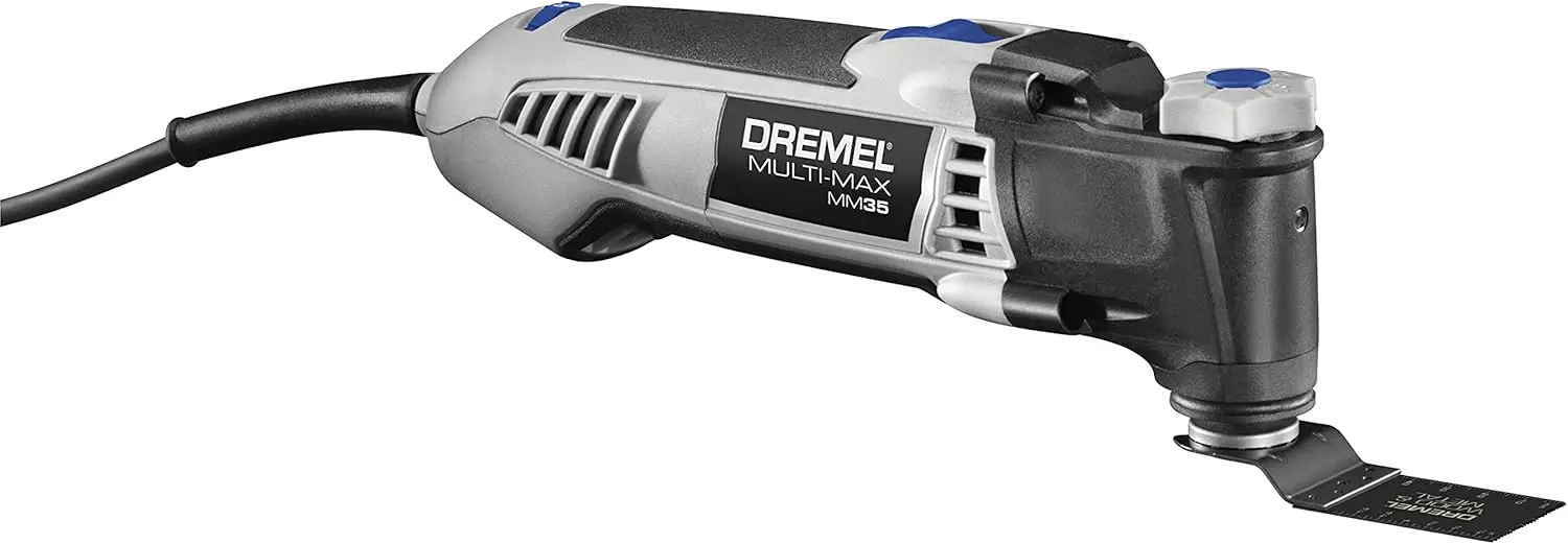 Multi-Max 3.5 Amp Oscillating Tool Kit with Tool-LESS Accessory Change- Multitool with 12 Accessories- Compact Head & Angled Bod