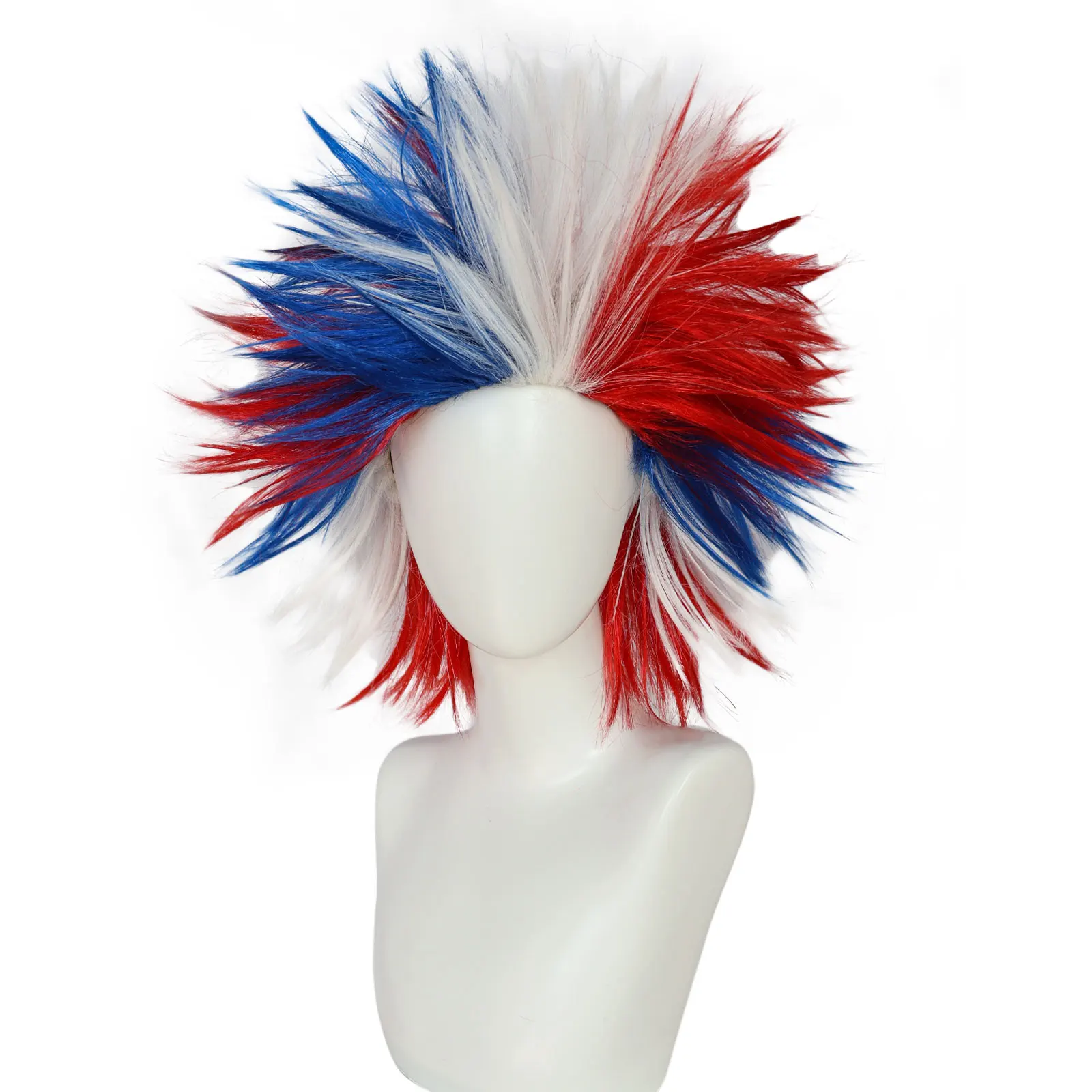 

Synthetic Football Cheerleading team wig, French football fan hats, football matches, festival events, international festivals