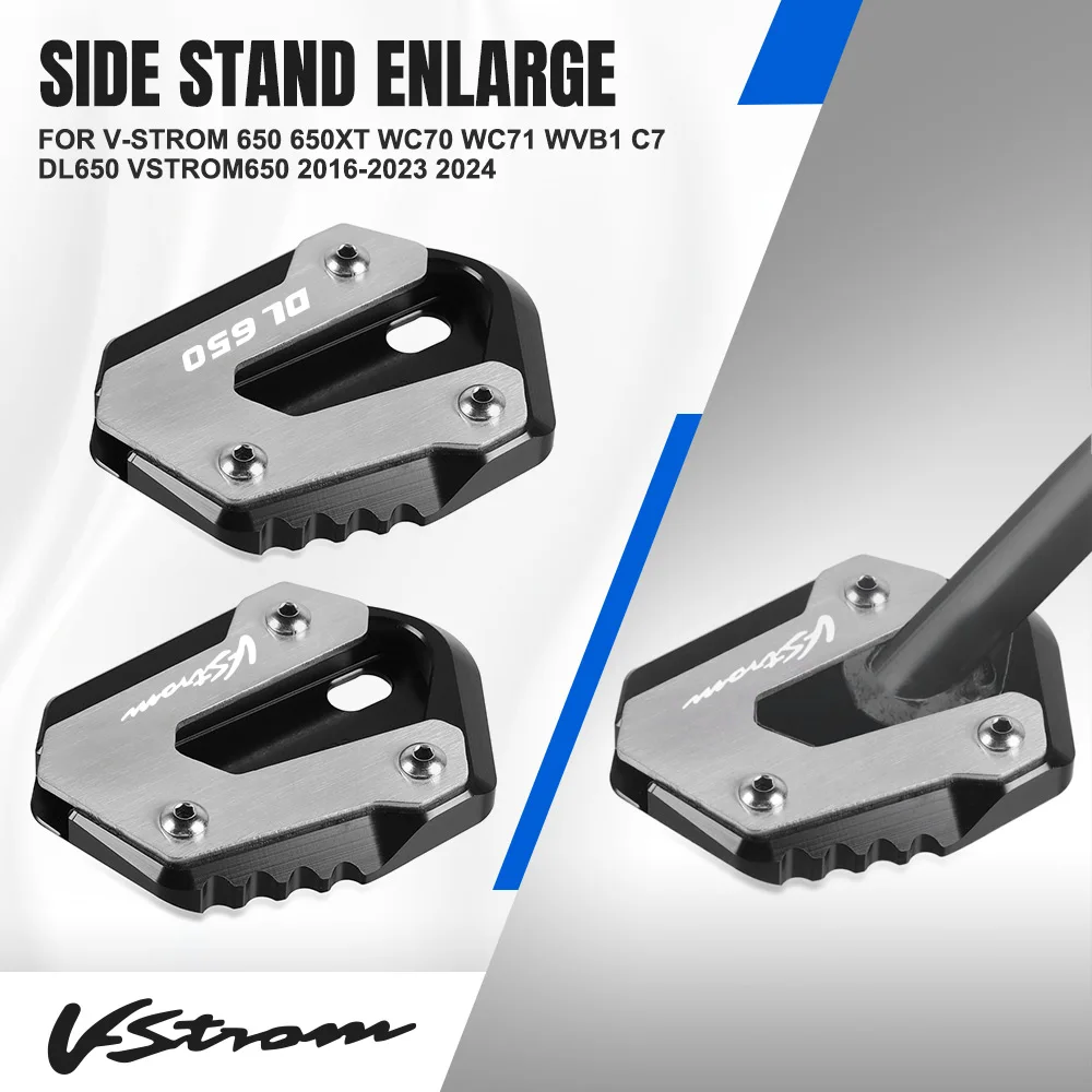 

Motorcycle Side Stand Extension Pad Support Plate For Suzuki V-Strom 650 650XT WC70 WC71 WVB1 C7 DL650 VStrom650 2016-2023 2024