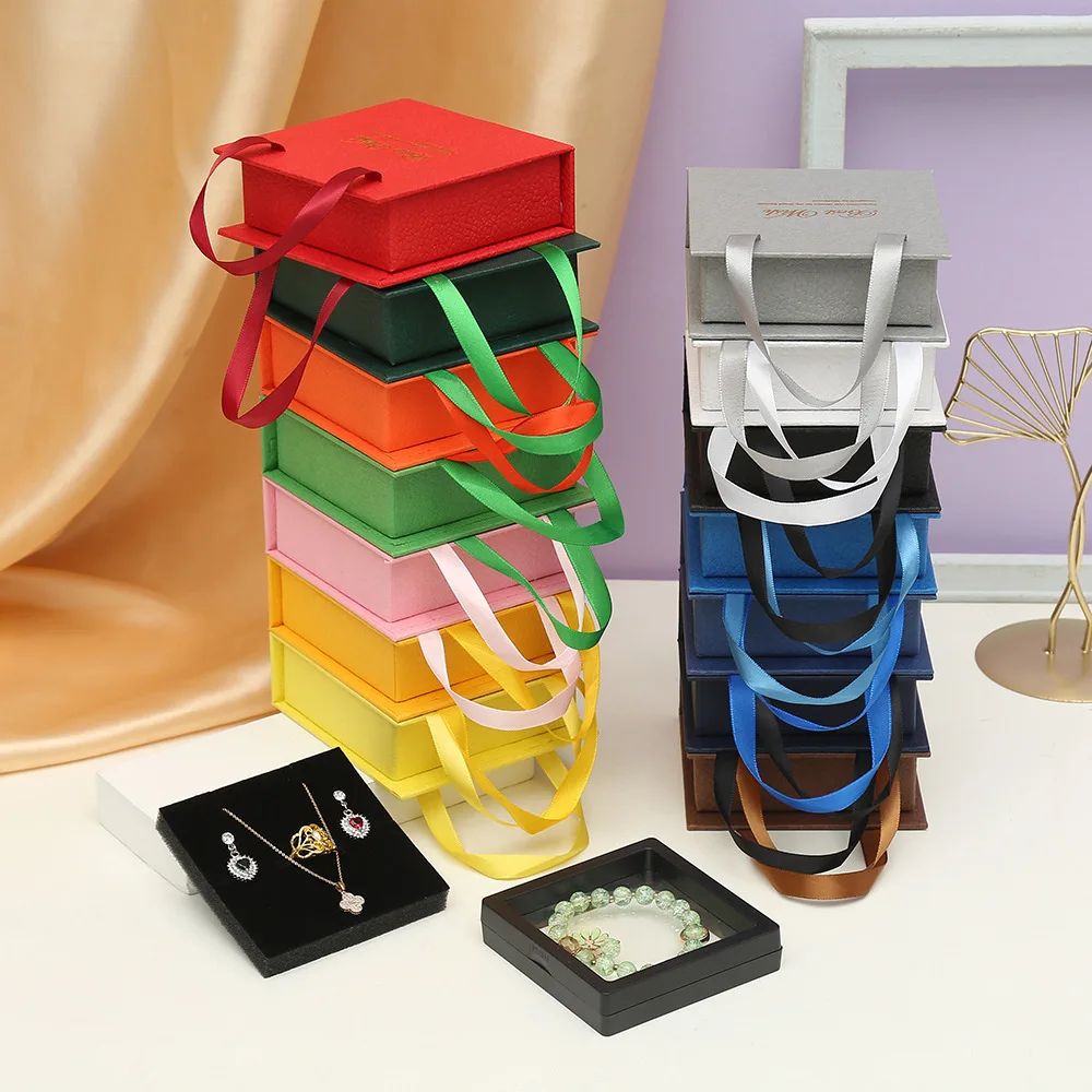 غطاء الوجه صندوق مجوهرات خاتم سوار قلادة أقراط تخزين عرض هدية صندوق الراقية صندوق تغليف المجوهرات الورقية Joyero