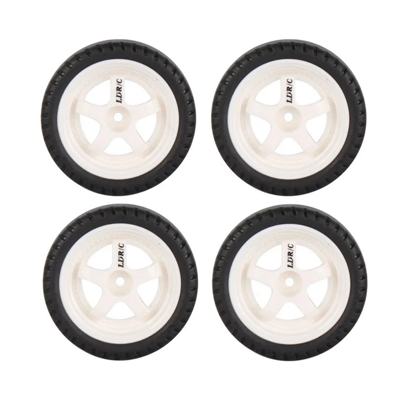 AS96-8Pcs 33Mm RC Drift Tire Wheel Hard Tyre For LDRC AE86 A86 A86P LD1801 1/18 RC Car Upgrade Parts Accessories,1