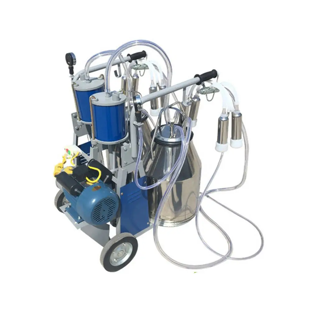 Automatically portable small single bucket manual uht goat sheep cow milker milking machine for dairy farm