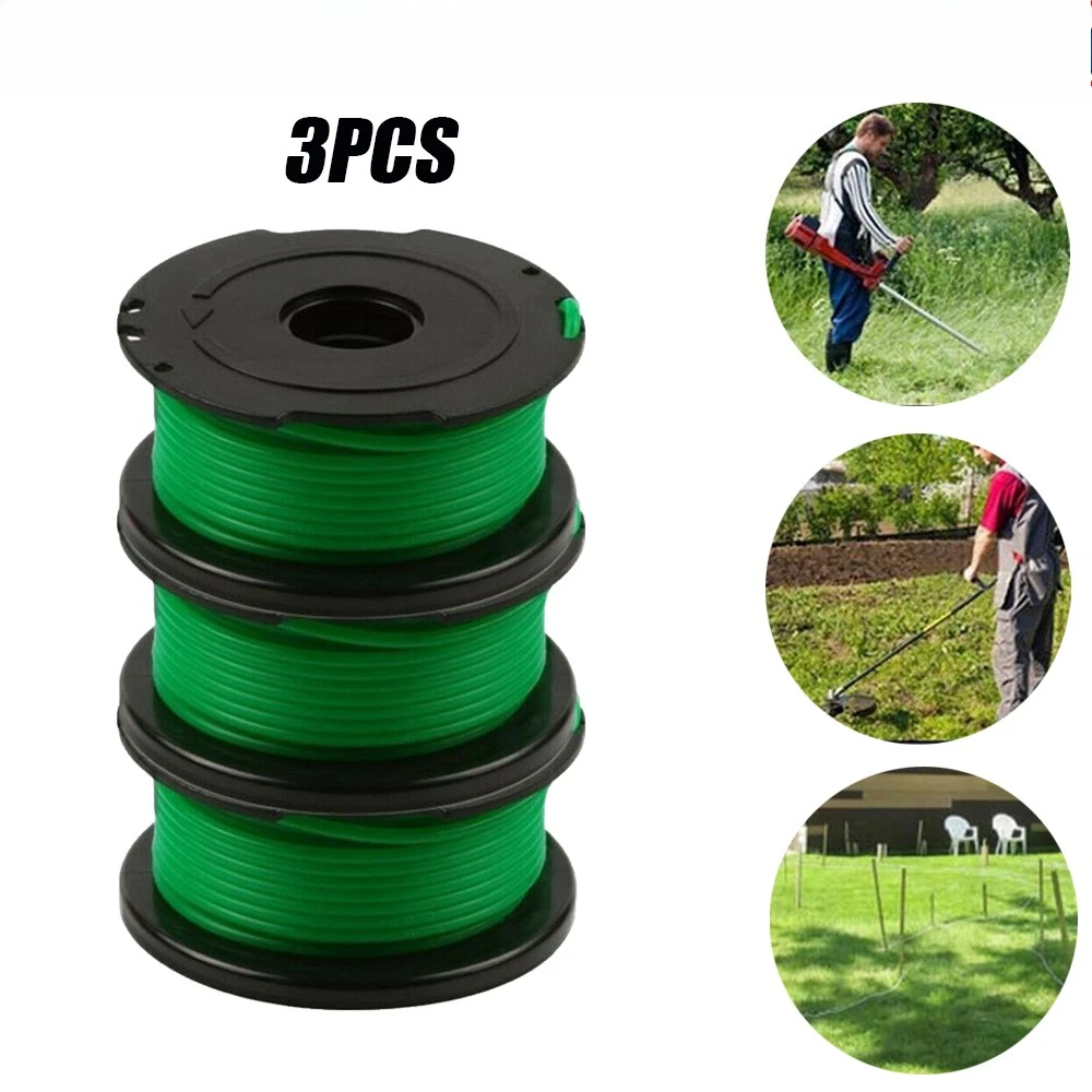 3PCS Trimmer Spool Line Replacement Plastic Spool Line For Black Decker GL7033 GL8033 GL9035 A6482 Garden Lawn Mower Parts