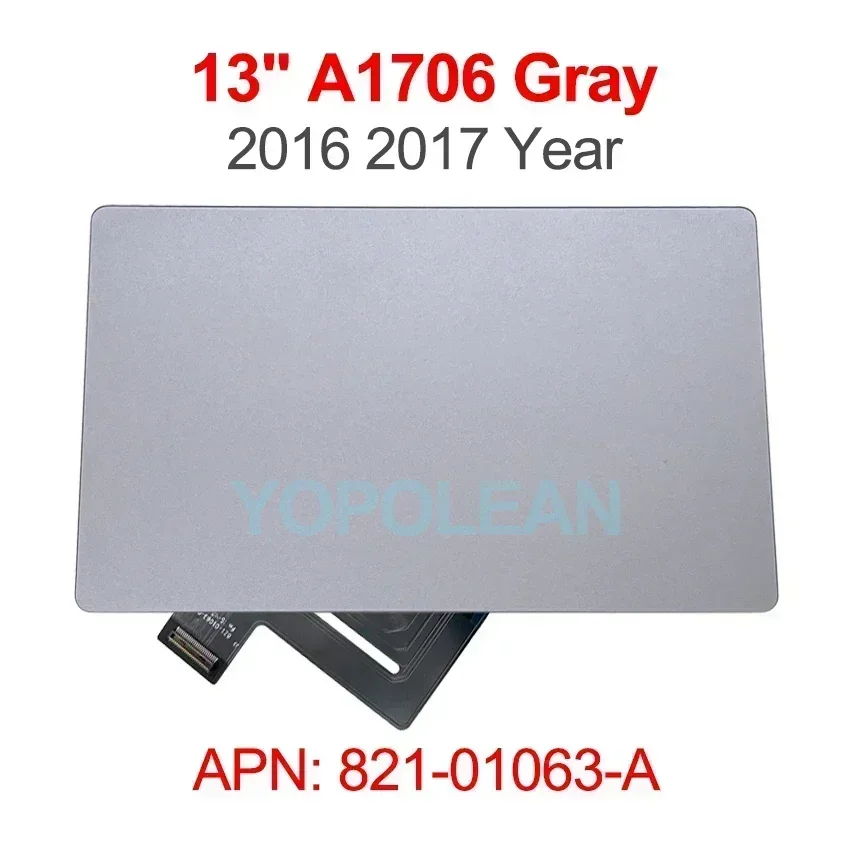 OLVINS Trackpad Remplacement Gris Sidéral Pour MacBook Pro 13" Retina A1706 A1708 (Fin 2016 / Mi-2017) - Pavé Tactile Haut De Qualité