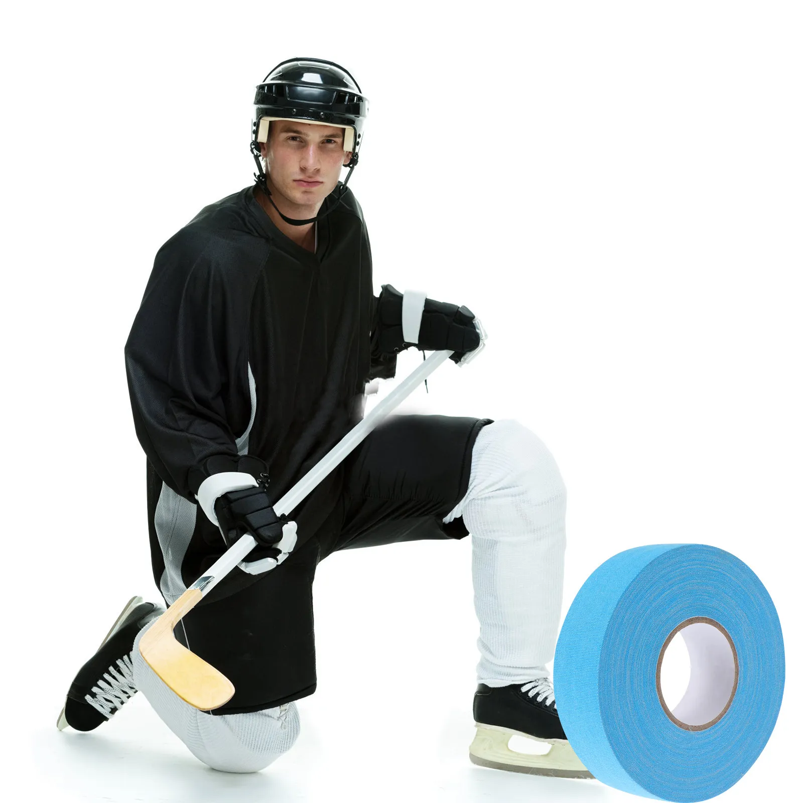 1Pcs Anti-Slip Grip Tape for Hockey Puck Handles High Viscosity Non-Woven Fabric Winding Tape Sport Equipment Protection