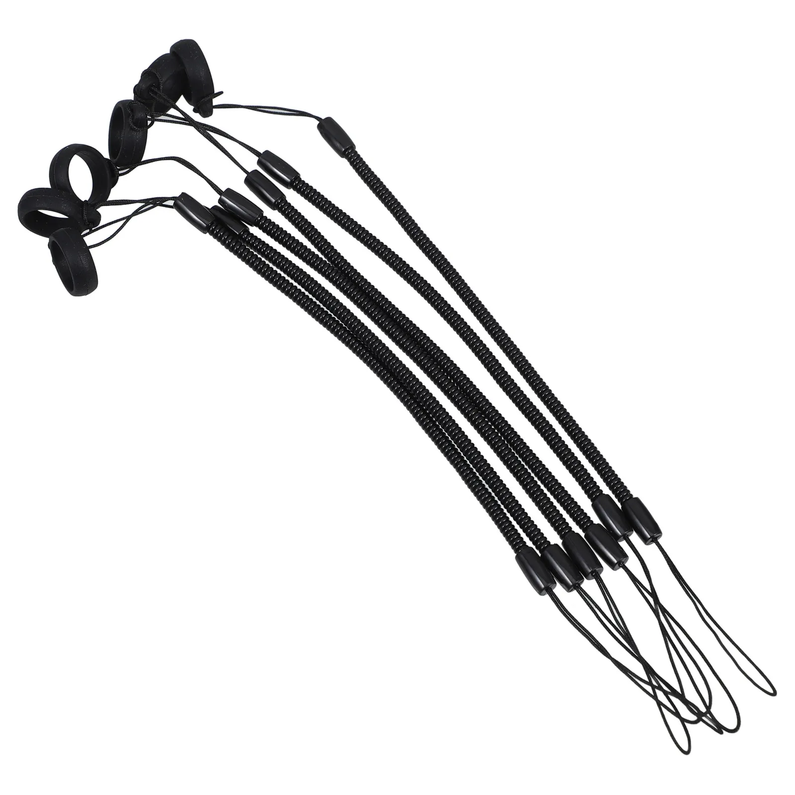

6pcs Anti-Loss Pen Lanyard Black Silicone Retractable Belt Clip For Teachers Doctors Stylus Holder Carpenter Pencil Reel Tool