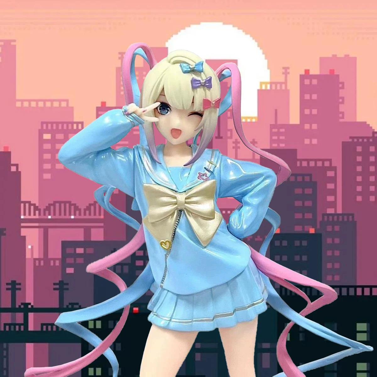 20 سنتيمتر فتاة المحتاجة جرعة زائدة أنيمي الشكل المنبثقة موكب كانجيل عمل أرقام الظاهري Uploader البلاستيكية جمع نموذج الحلي اللعب