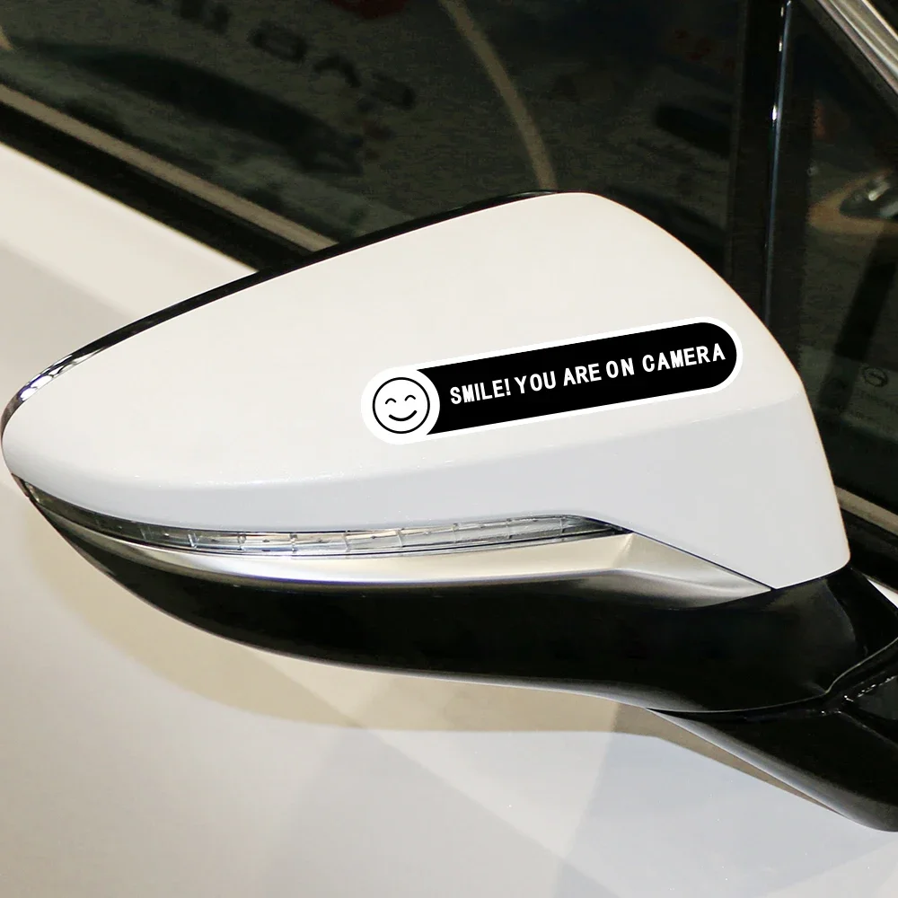 Creative Car Sticker Smile You are on Camera Slogan Vinyl Decal Waterproof Motorcycle Auto Body Styling Decoration Accessories