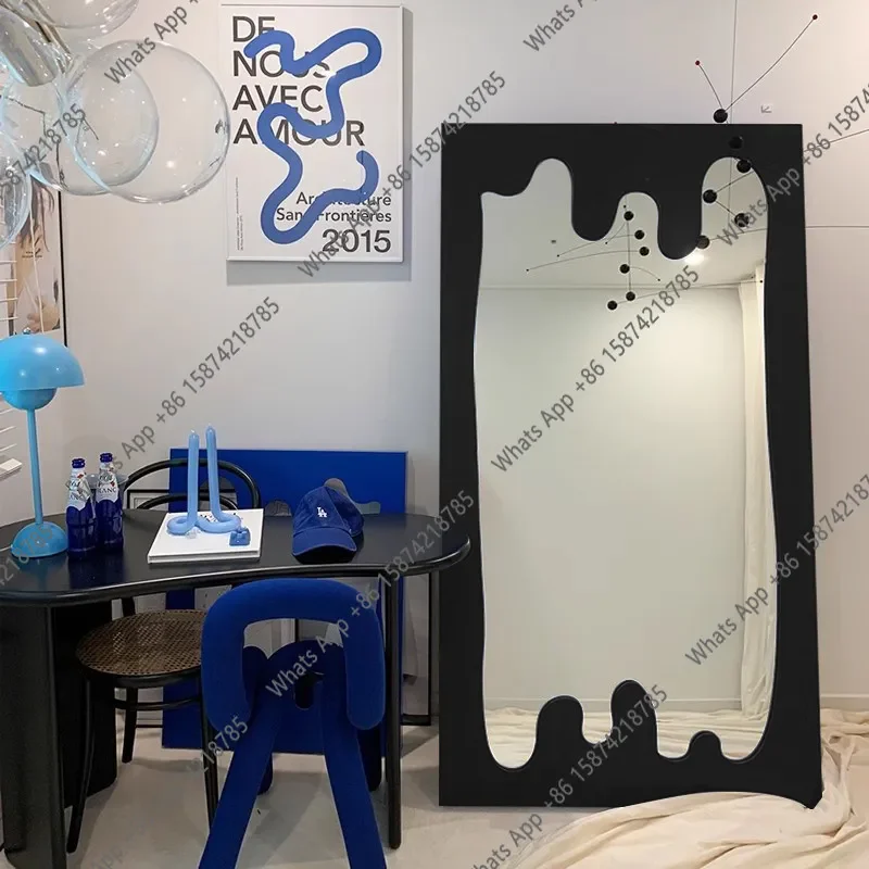 X Home Fitting Mirror Nordic Floor Mirror Irregular Creative Home Wall-mounted Full-length Mirror