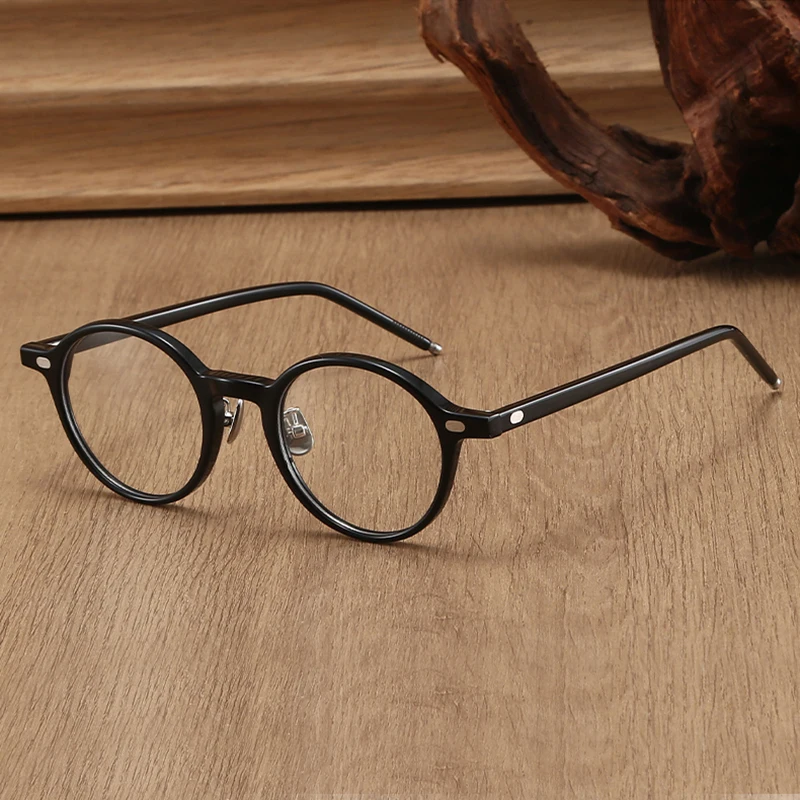 

Japanese Retro Round Glasses Frame Men Vintage Acetate Eyeglasses Women Handmade Trendy Eyewear Top Quality Circle Spectacles
