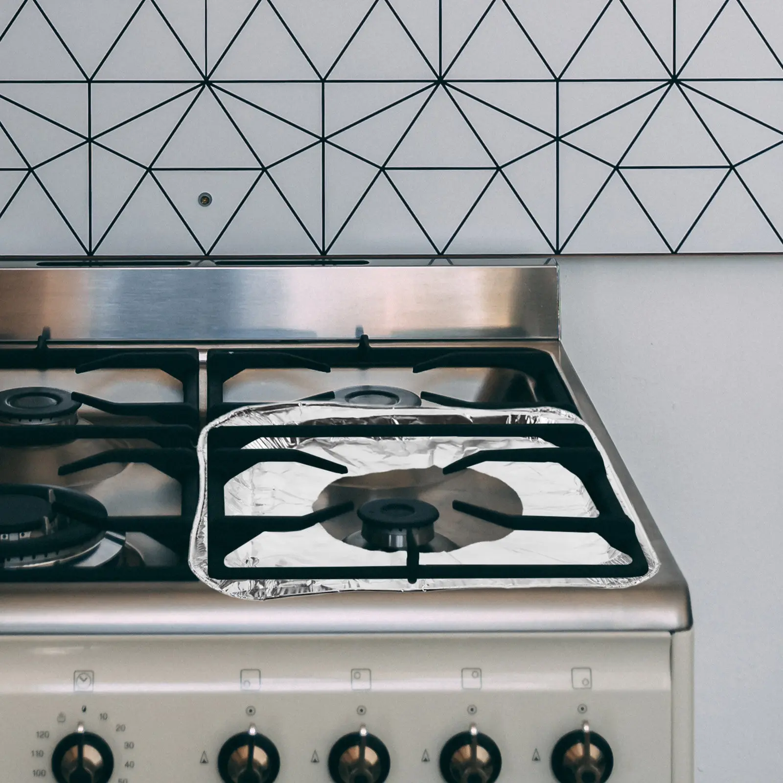 10Pcs Heavy Duty Disposable Aluminum Foil Gas Stove Burner Covers Oil Resistant Gas Range Protector Drip Pans Stove Top Cover - view 2