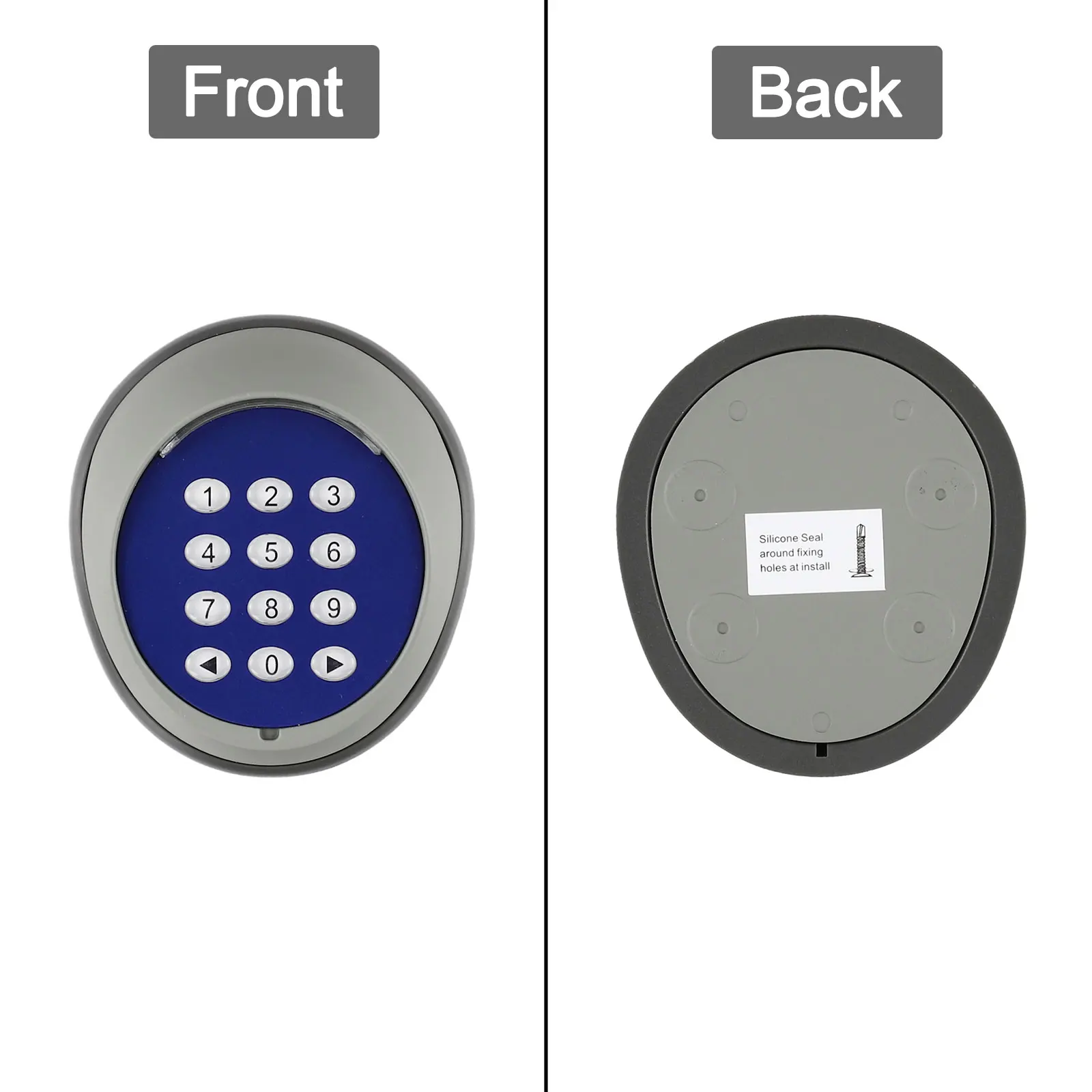 Long Lasting Wireless Keypad for Gates Battery Powered and Waterproof Zinc Alloy Construction Stable 433MHz Signal Operation