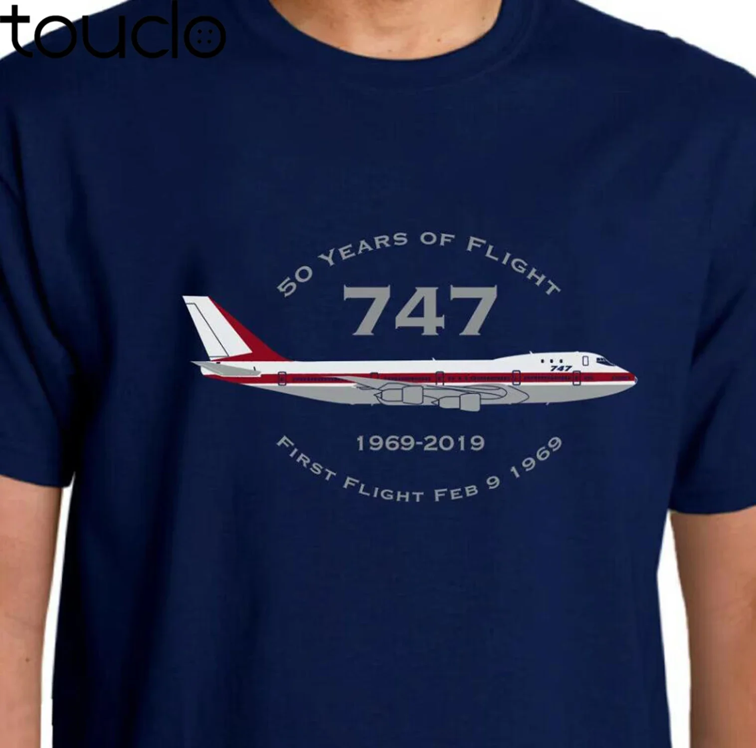 Camiseta Aeroclassic Boeing 747, 50 años de la fundación de la aerolínea, camiseta de moda de verano, nueva marca, 100% algodón, camiseta con estampado de algodón