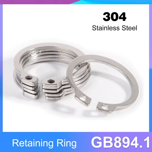 Imagen 1 del producto M6 M8 M10 M12 M13 M14 M15 M16 a M28 304 anillo elástico de acero inoxidable arandela de retención a presión GB894.1