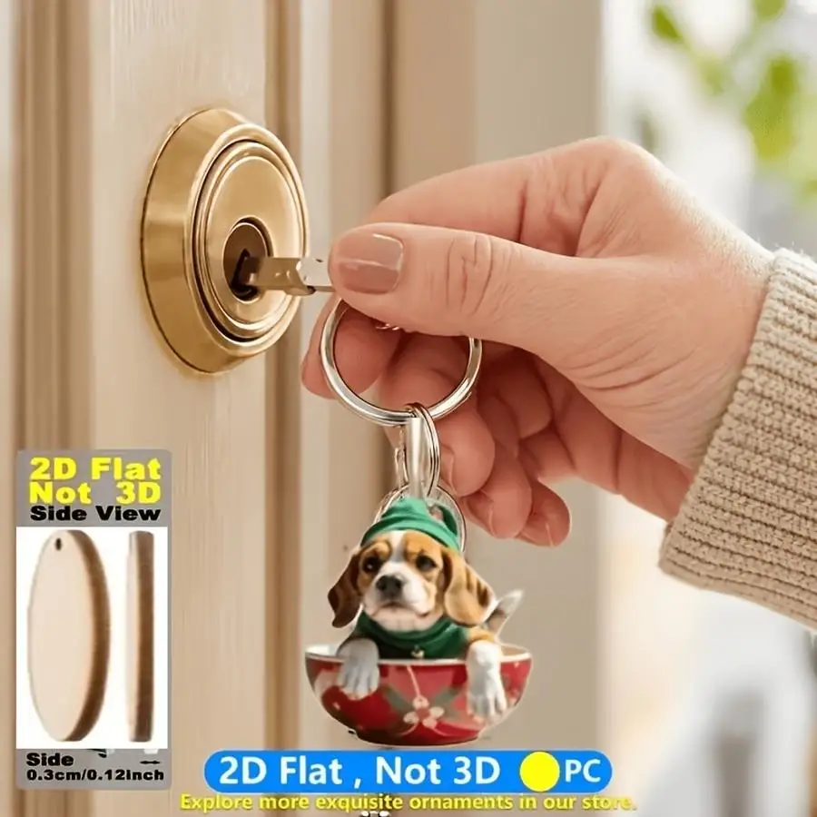 1/5/10/20/50/100pcs 2D Template, 10-Piece Set of Wooden Beagle Ornaments with Clothes and Hats - 2D Template Suitable for Christ