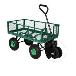 New Four Wheels Detachable Sides Four Wheels Garden Mesh Carts-TC1840AS