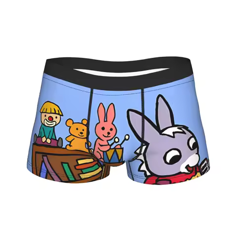 Man Trotro Cartoon Underwear French Animation Funny Boxer Briefs Shorts Panties Homme Breathable Underpants S-XXL