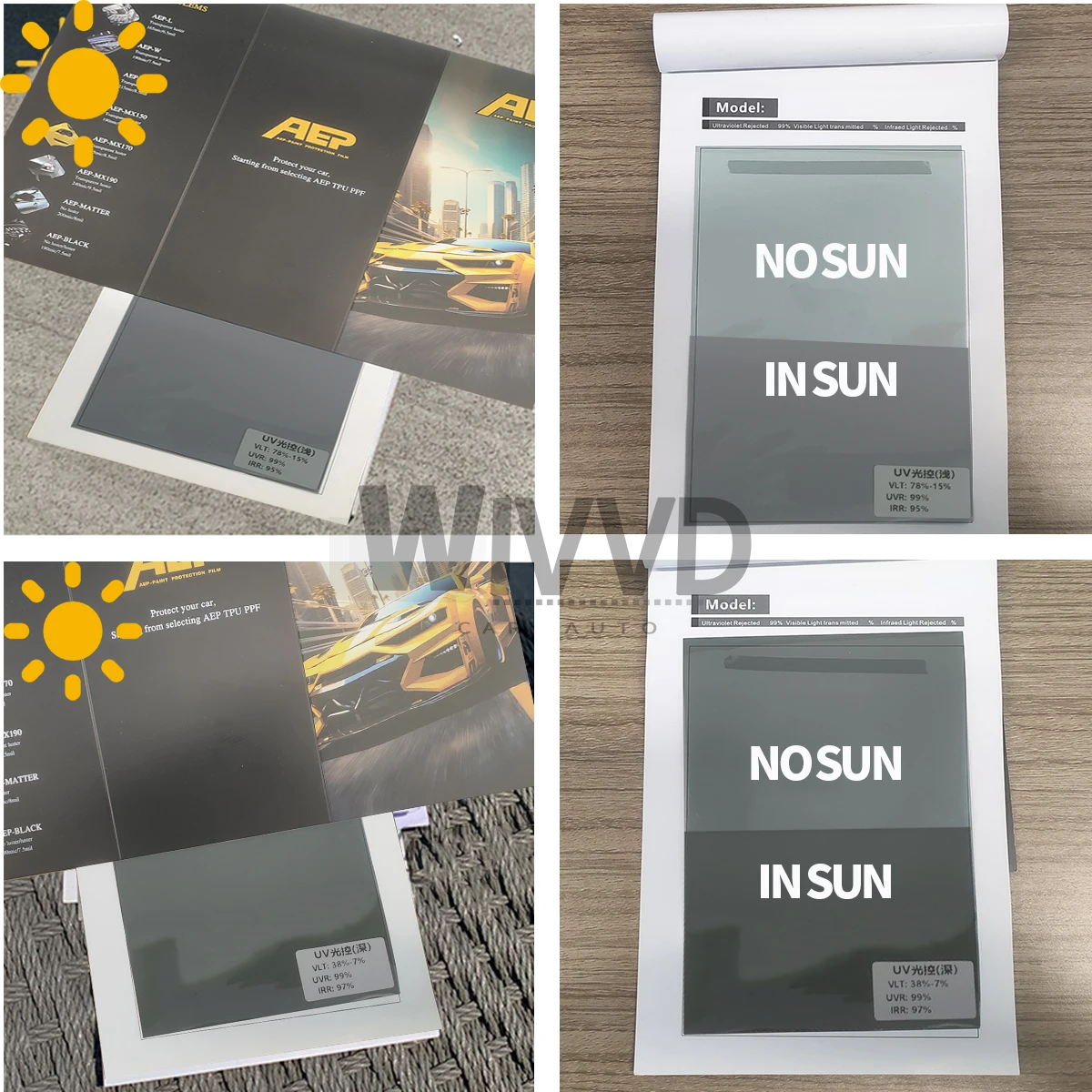 Solar Tint  Photochromic Film Sun Control Film  VLT Changed 78%~15% Heat Insulation Film window Protection  Car accessories