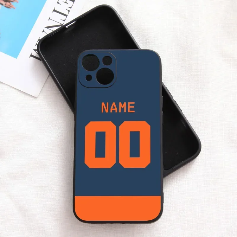 Custom Number DIY Name Phone Case For iPhone 16 15 14 13 12 11 Pro Max Mini XS X XR SE 7 8 Plus Soft Silicone Phone Cover Shell