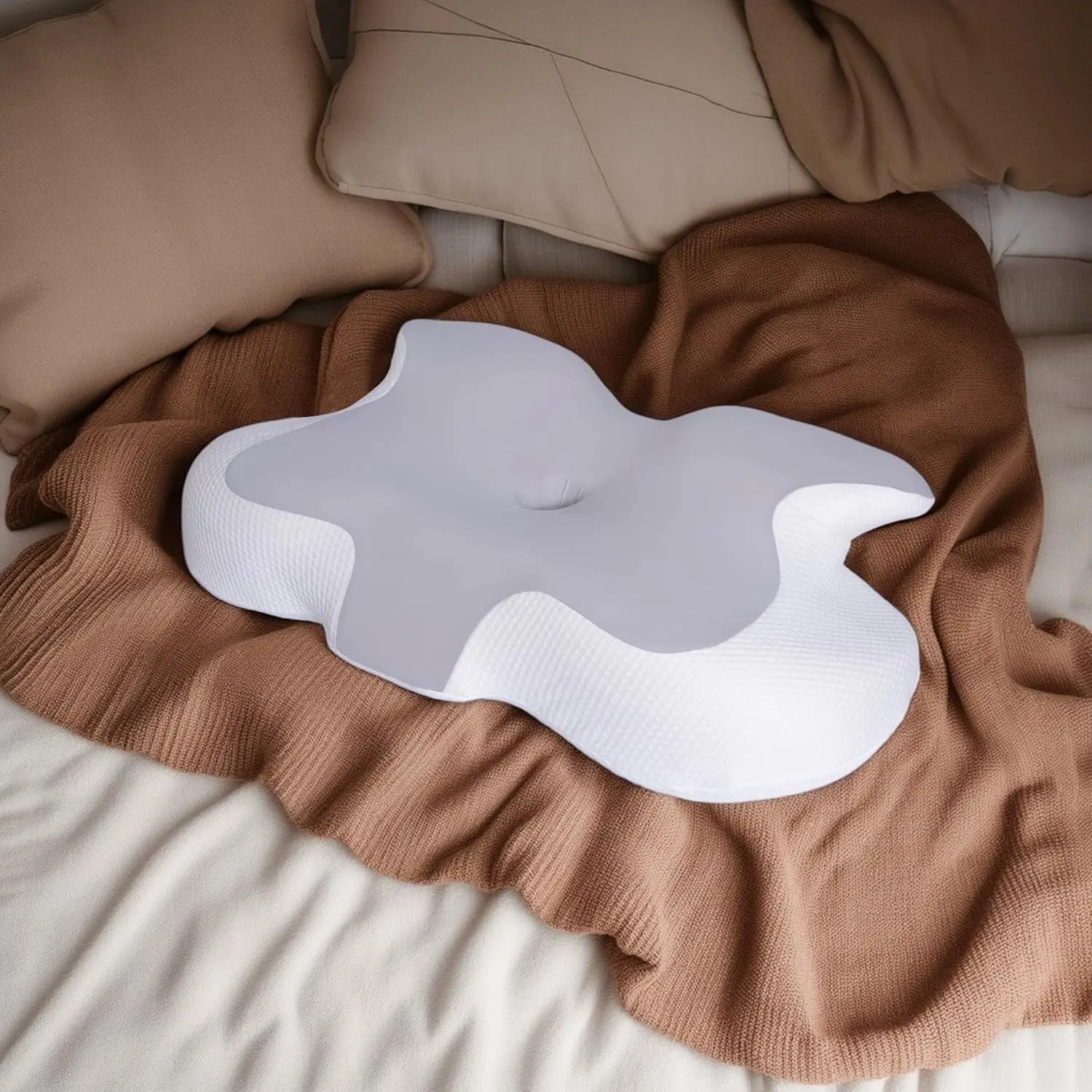 

DITALON Ergonomic Cervical Neck Pillow for Sleeping, Memory Foam Support for Back & Shoulder Relief