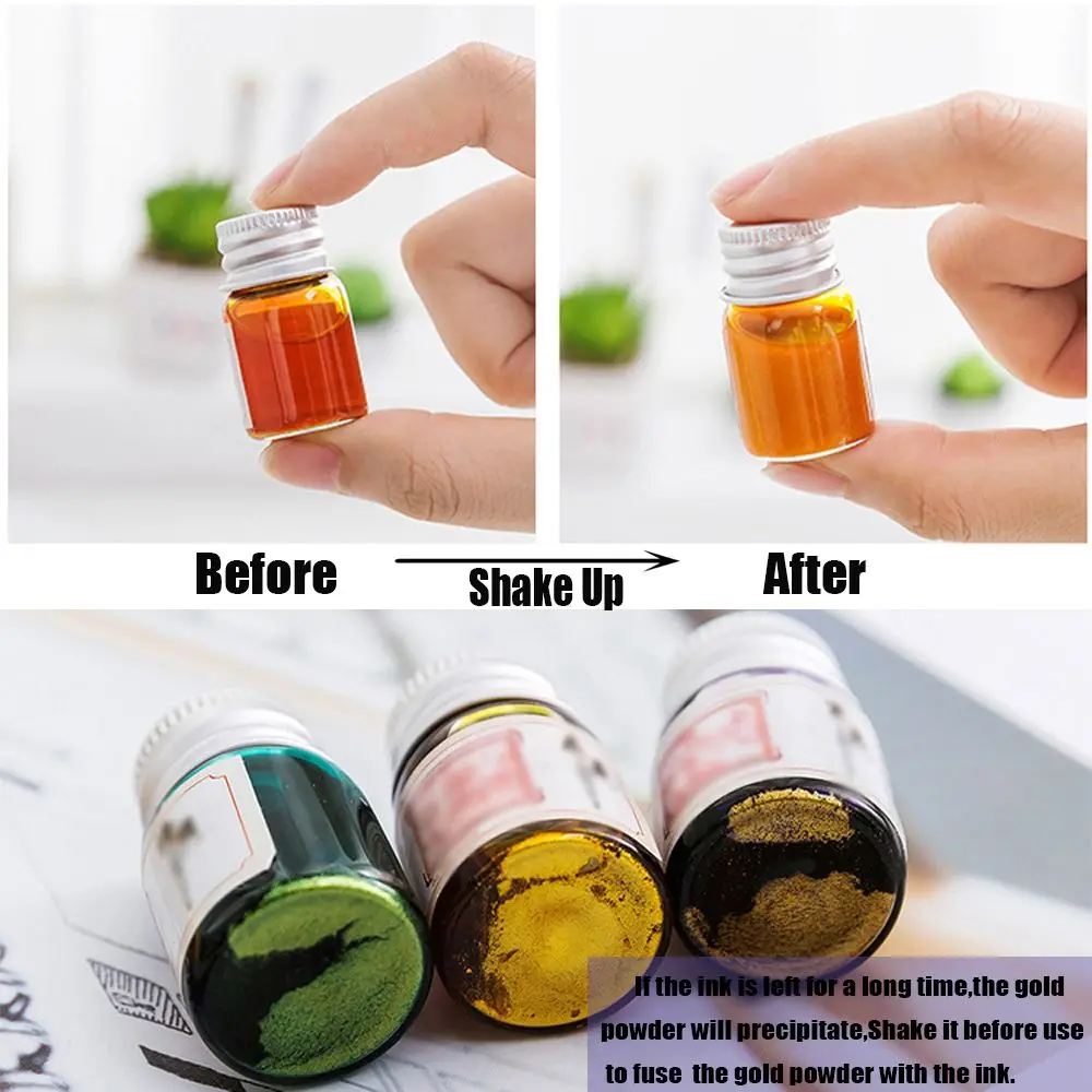 

5ml New Stationery School Supplies Writing Signature Pen Colored Ink Painting Glitter