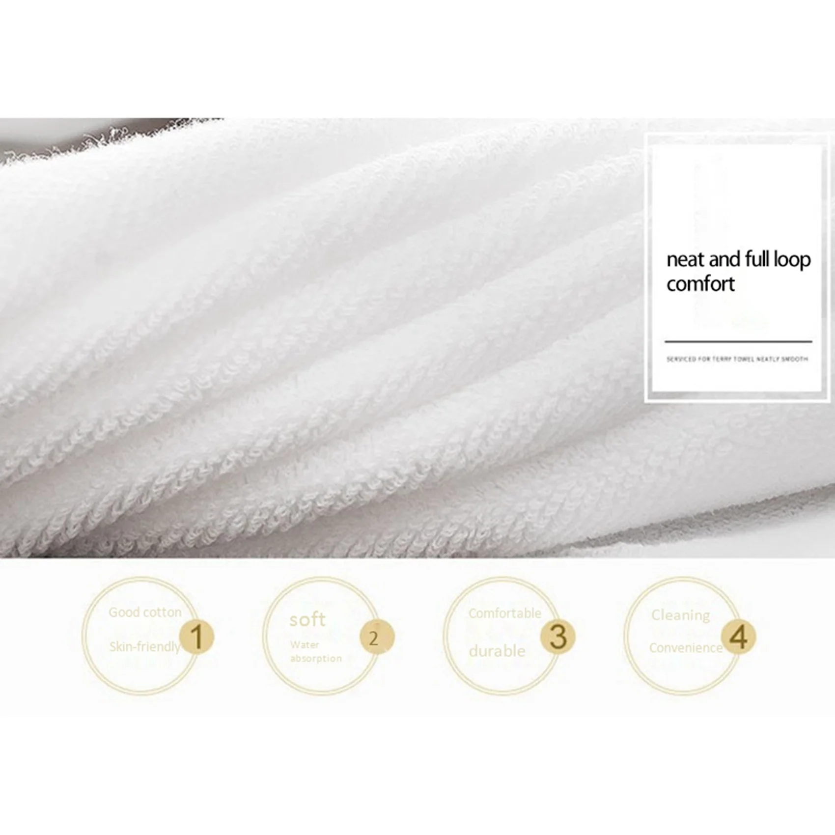TFTP-21PCS Towels Cotton White Superior Hotel Quality Soft Face Hand Towels 30X30cm