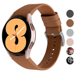 Pasek z prawdziwej skóry dla Samsung Galaxy Watch 4 6 classic 5 pro 46mm 42mm 44mm 40mm 45mm bez luk bransoletka Galaxy zegarek 4 pasek