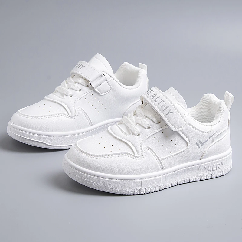 Tenis Sneakers Kids Spring/Autumn New Boys Girls Sports Shoes Casual Board Shoes Leather Soft Soled Children Small White Shoes