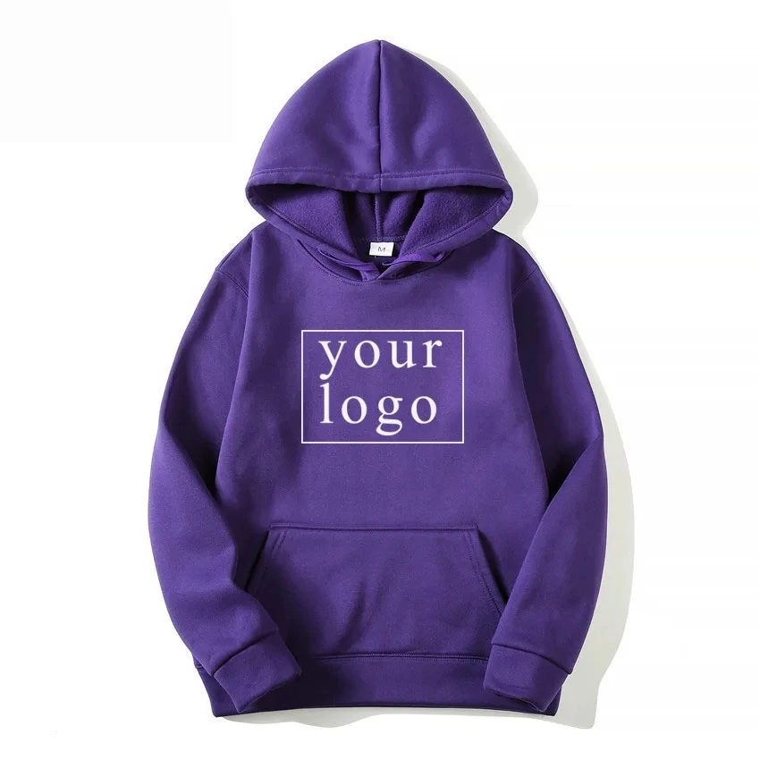 Twój własny projekt Logo marki / obraz Spersonalizowane niestandardowe wszędzie Mężczyźni Kobiety DIY Bluzy z kapturem Bluza Casual Hoody Fashion New