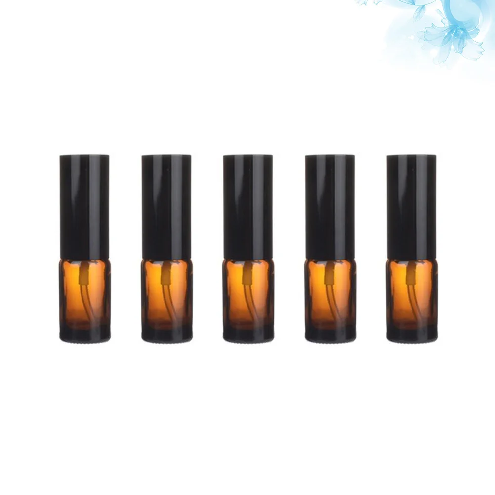 5Pcs Essential Oil Spray Bottles 100Ml Refillable Glass Empty Bottle Leakproof Dispenser for Shampoo Conditioner Lotion Cream