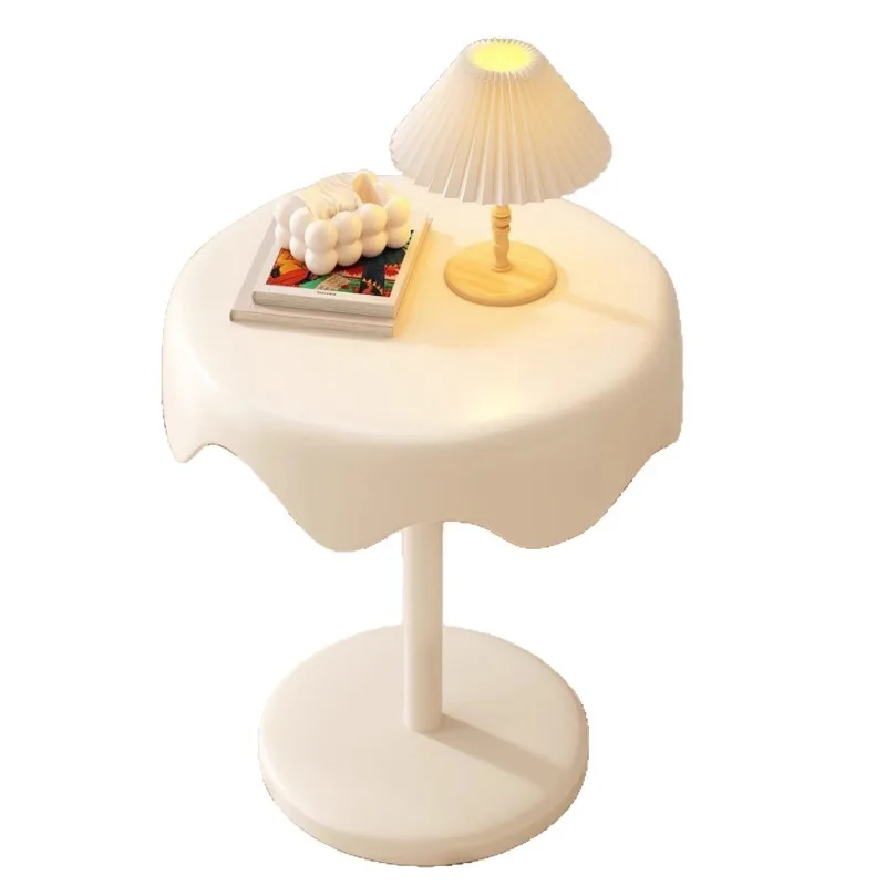 Bedside table household bedroom girl cute, dopamine pink cream wind little side few