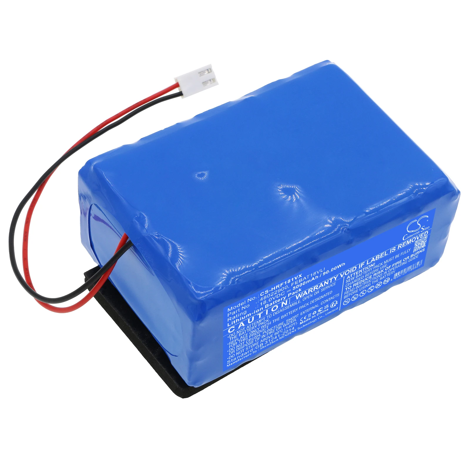 

CS Replacement Battery For Hoover FE18ALi, FE18ALI 011 48022900, FEBAT18VLI 5000mAh / 90.00Wh