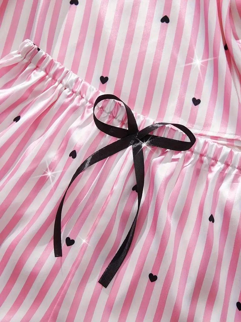 الصيف الحرير الساتان المرأة الخامس الرقبة مثير الدانتيل الحمالات بيجامة مجموعة تي شيرتات قصيرة للأطفال المشارب القلب عادية المرأة بلا أكمام مثير بيجامة مجموعة