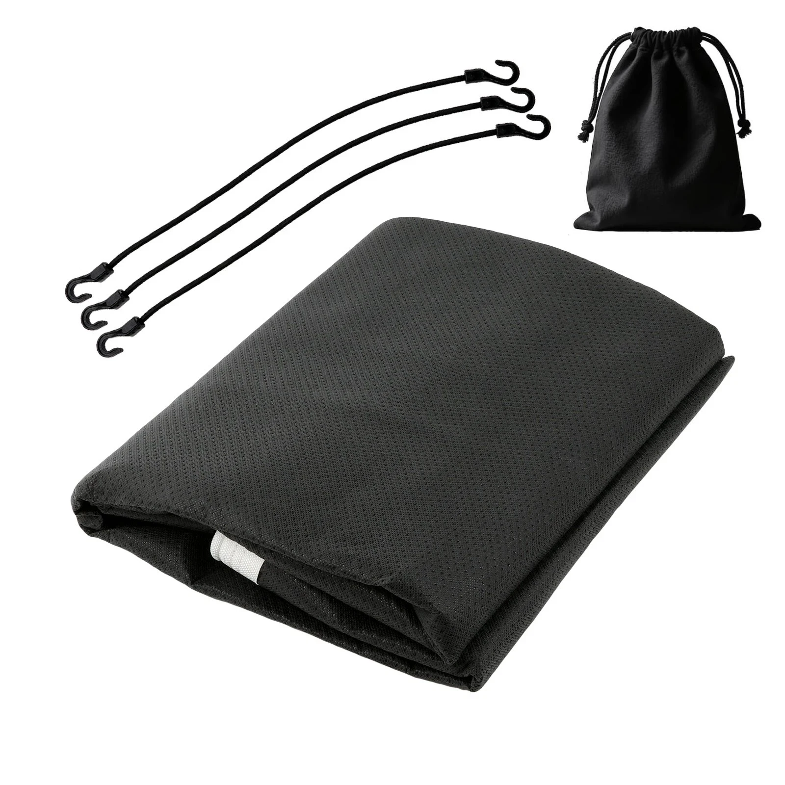 Caravan Front Towing Cover 200x160CM Black Weatherproof Fastening With Keder Piping & Hooks Bug Protection Cover Car Accessories