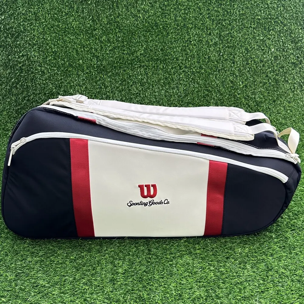 

Теннисная сумка Wilson 2024, новая серия COURAGE, красный, белый, черный рюкзак, 9 шт., сумка для теннисных ракеток, аксессуары, сумка для мужчин и женщин